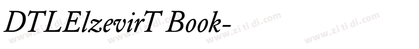 DTLElzevirT Book字体转换